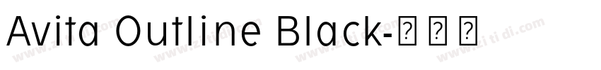 Avita Outline Black字体转换